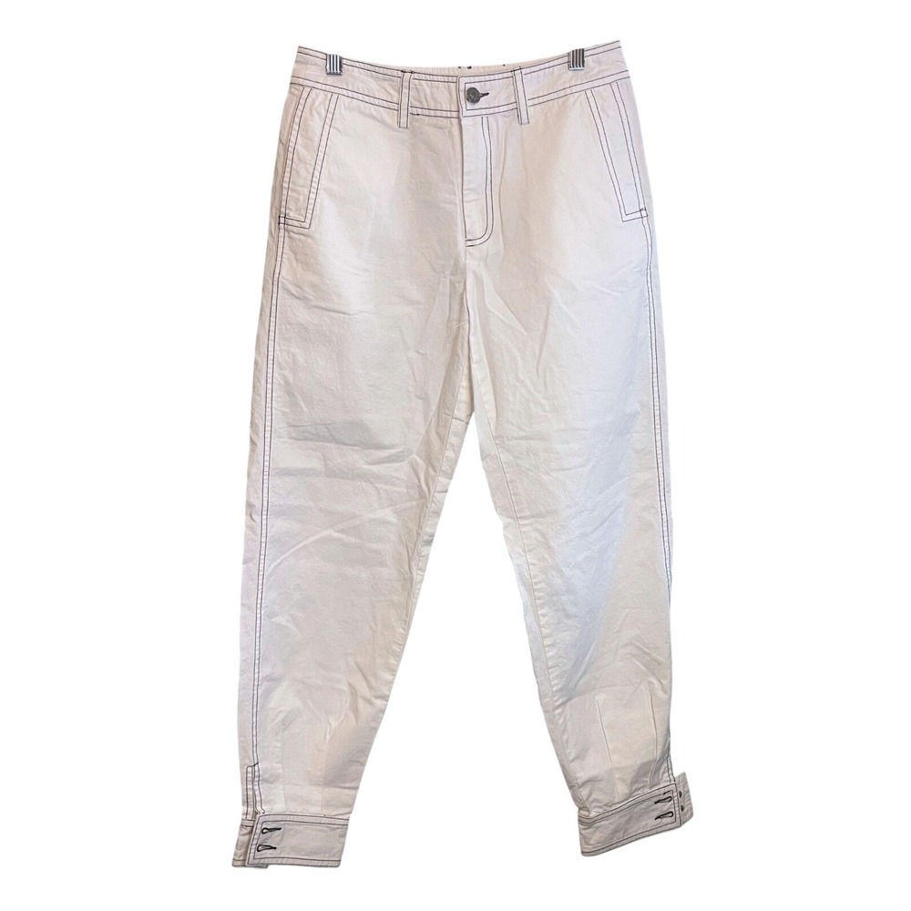 Icebird Womens Light Wash Casual Everyday Tapered Pants White Size 27 Small